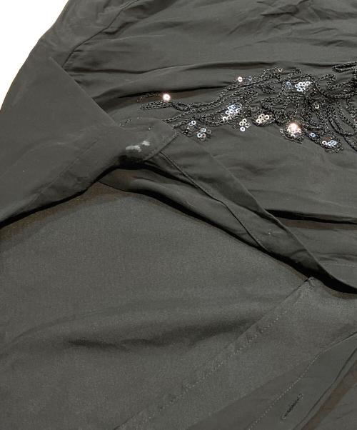 MURRAL（ミューラル）MURRAL (ミューラル) VEIL EMBROIDERED SHIRT ブラック サイズ:FREEの古着・服飾アイテム