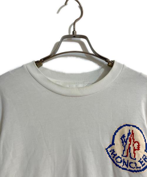 MONCLER（モンクレール）MONCLER (モンクレール) 長袖ロゴカットソー ホワイト サイズ:XLの古着・服飾アイテム