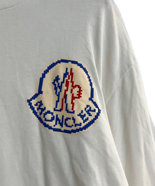 MONCLER（モンクレール）MONCLER (モンクレール) 長袖ロゴカットソー ホワイト サイズ:XLの古着・服飾アイテム