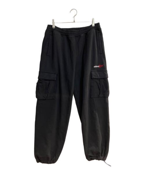 stussy（ステューシー）stussy (ステューシー) スウェットカーゴパンツ ブラック サイズ:Lの古着・服飾アイテム