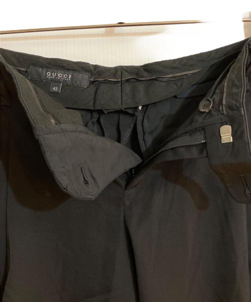 GUCCI（グッチ）GUCCI (グッチ) ２タックウールショートパンツ ブラック サイズ:42の古着・服飾アイテム