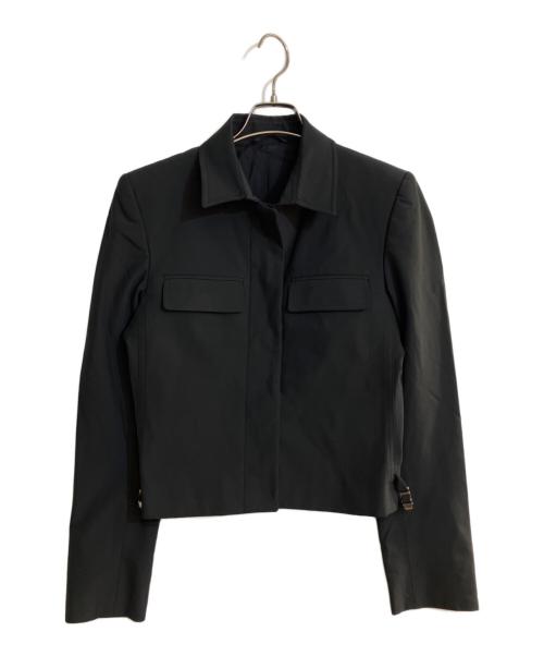 GUCCI（グッチ）GUCCI (グッチ) サイドアジャスター付コンパクトジャケット ブラック サイズ:42の古着・服飾アイテム