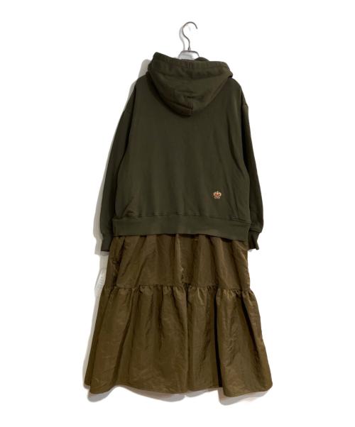 DOUBLE STANDARD（ダブルスタンダード）DOUBLE STANDARD (ダブルスタンダード) メモリータフタドッキングワンピース カーキ サイズ:38の古着・服飾アイテム