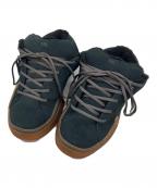 ERLイーアールエル）の古着「SUEDE VAMP SKATE SNEAKER LEA」｜ブラック