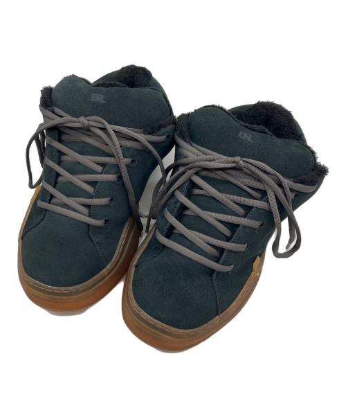ERL（イーアールエル）ERL (イーアールエル) SUEDE VAMP SKATE SNEAKER LEA ブラック サイズ:11の古着・服飾アイテム