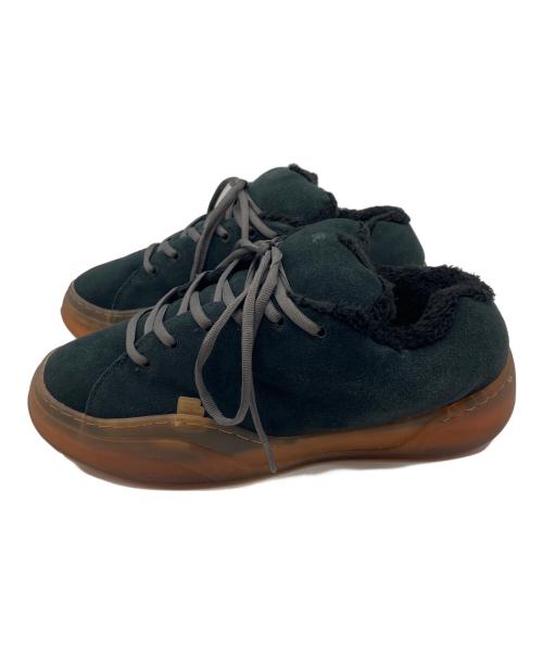 ERL（イーアールエル）ERL (イーアールエル) SUEDE VAMP SKATE SNEAKER LEA ブラック サイズ:11の古着・服飾アイテム
