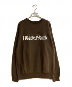 WASTED YOUTHウェイステッドユース）の古着「ロゴプリントスウェット」｜ブラウン