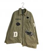 DOUBLE STANDARD CLOTHINGダブルスタンダードクロージング）の古着「ロゴミリタリージャケット」｜グリーン