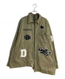 DOUBLE STANDARD CLOTHING（ダブルスタンダードクロージング）の古着「ロゴミリタリージャケット」｜グリーン