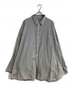FreshServiceフレッシュサービス）の古着「CORPORATE STRIPE REGULAR COLLAR SHIRT/コーポレート ストライプ レギュラー カラー シャツ」｜ホワイト