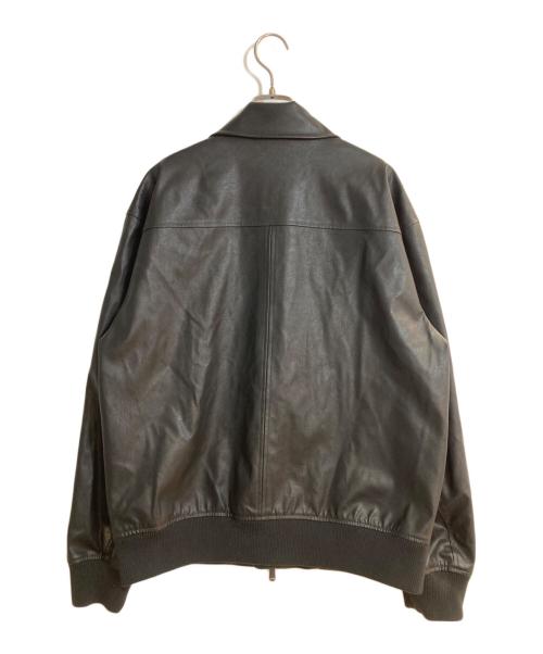 Calvin Klein Jeans（カルバンクラインジーンズ）Calvin Klein Jeans (カルバンクラインジーンズ) フェイクレザーボンバージャケット ブラック サイズ:Mの古着・服飾アイテム