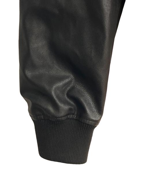 Calvin Klein Jeans（カルバンクラインジーンズ）Calvin Klein Jeans (カルバンクラインジーンズ) フェイクレザーボンバージャケット ブラック サイズ:Mの古着・服飾アイテム