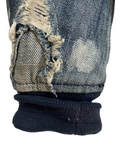 DIESEL（ディーゼル）DIESEL (ディーゼル) ダメージ加工スタジャン ネイビー サイズ:XSの古着・服飾アイテム