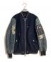 DIESEL（ディーゼル）の古着「ダメージ加工スタジャン」｜ネイビー