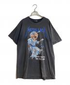 FRUIT OF THE LOOMフルーツオブザルーム）の古着「PUSHEAD Their Money Tips Her Scales Again T-SHIRT/パスヘッド ゼア マニー チップス ハー スケールズ アゲイン ティーシャツ」｜グレー
