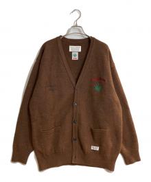 WACKO MARIA×HIGH TIMES（ワコマリア×ハイ タイムズ）の古着「ロゴ刺繍ニットカーディガン」｜ブラウン