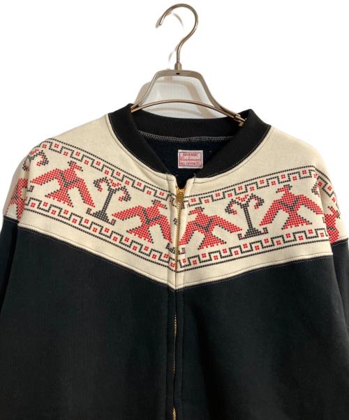 CUSHMAN（クッシュマン）Cushman (クッシュマン) サンダーバードプリントフルジップスウエット ブラック サイズ:XLの古着・服飾アイテム