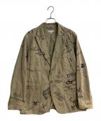 Engineered Garmentsエンジニアド ガーメンツ）の古着「BEDFORD JACKET -GRAFFITI PRINT FLAT TWILL-」｜ベージュ