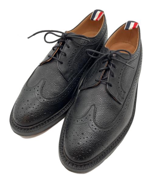 Thom Browne（トムブラウン）Thom Browne (トムブラウン) トリコロールウィングチップシューズ ブラック サイズ:8.5の古着・服飾アイテム