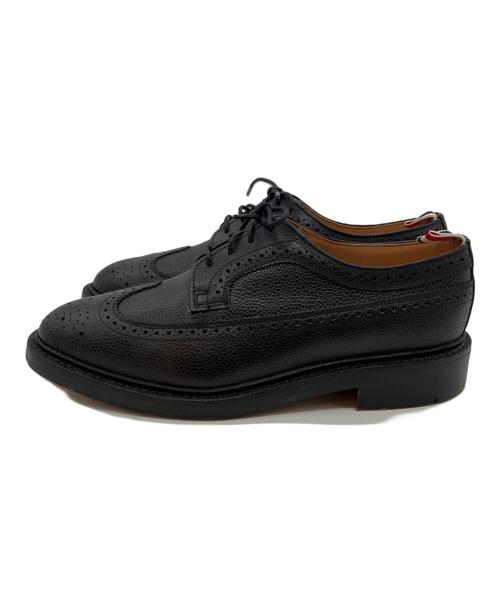 Thom Browne（トムブラウン）Thom Browne (トムブラウン) トリコロールウィングチップシューズ ブラック サイズ:8.5の古着・服飾アイテム