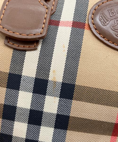 BURBERRY（バーバリー）BURBERRY (バーバリー) シャドーホース舟形ノバチェックトートバッグ ベージュの古着・服飾アイテム