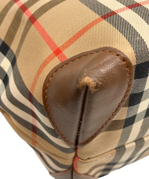 BURBERRY（バーバリー）BURBERRY (バーバリー) シャドーホース舟形ノバチェックトートバッグ ベージュの古着・服飾アイテム