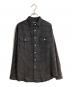 BROWN by 2-tacs（ブラウンバイツータックス）の古着「Wool silk milled flannel/ウール シルク ミルド フランネル」｜ネイビー