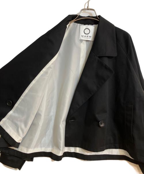 MARW UNITED ARROWS（マルゥ ユナイテッドアローズ）MARW UNITED ARROWS (マルゥ ユナイテッドアローズ) ショートトレンチコート ブラック サイズ:38の古着・服飾アイテム
