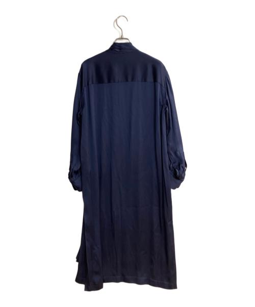 CELINE（セリーヌ）CELINE (セリーヌ) シルク100% ボウタイワンピース ネイビー サイズ:34の古着・服飾アイテム