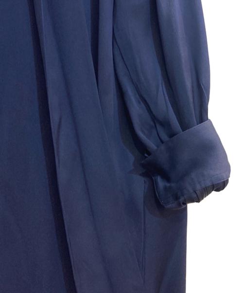 CELINE（セリーヌ）CELINE (セリーヌ) シルク100% ボウタイワンピース ネイビー サイズ:34の古着・服飾アイテム