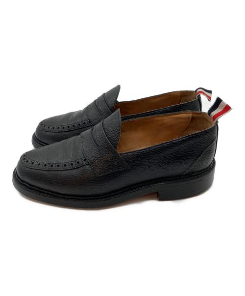 Thom Browne（トムブラウン）Thom Browne (トムブラウン) ペブルグレイン ペニーローファー ブラック サイズ:US7.5の古着・服飾アイテム
