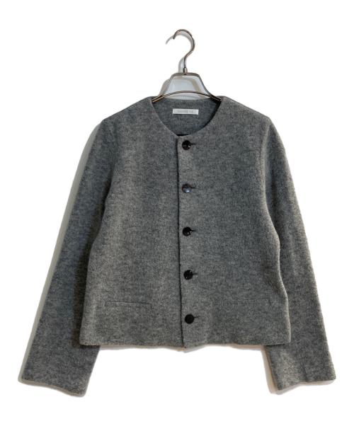 GALERIE VIE（ギャルリーヴィー）GALERIE VIE (ギャルリーヴィー) ファインブークレー クルーネックジャケット グレー サイズ:Fの古着・服飾アイテム