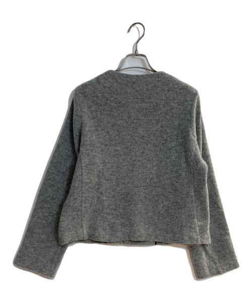 GALERIE VIE（ギャルリーヴィー）GALERIE VIE (ギャルリーヴィー) ファインブークレー クルーネックジャケット グレー サイズ:Fの古着・服飾アイテム