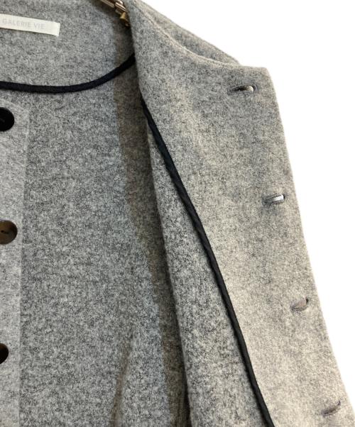 GALERIE VIE（ギャルリーヴィー）GALERIE VIE (ギャルリーヴィー) ファインブークレー クルーネックジャケット グレー サイズ:Fの古着・服飾アイテム