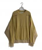 C.Eシーイー）の古着「BLOCK FLEECE CREW NECK」｜カーキ