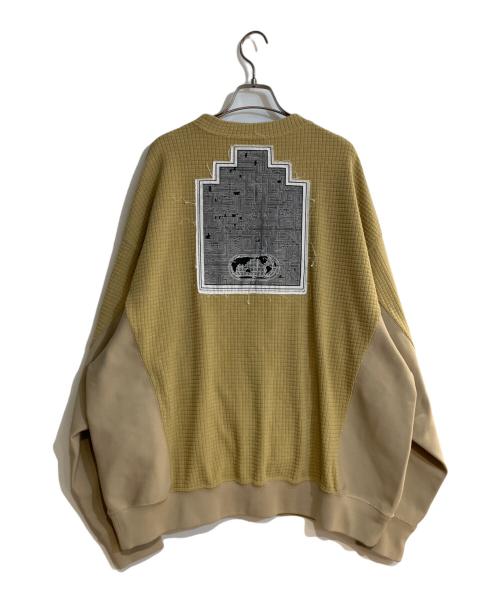 C.E（シーイー）C.E (シーイー) BLOCK FLEECE CREW NECK カーキ サイズ:XLの古着・服飾アイテム