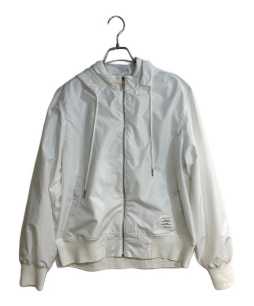 Thom Browne（トムブラウン）Thom Browne (トムブラウン) ナイロンフーデットジャケット ホワイト サイズ:1の古着・服飾アイテム