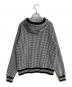 Thom Browne (トムブラウン) 千鳥格子柄4-BARジップパーカー ホワイト：30000円