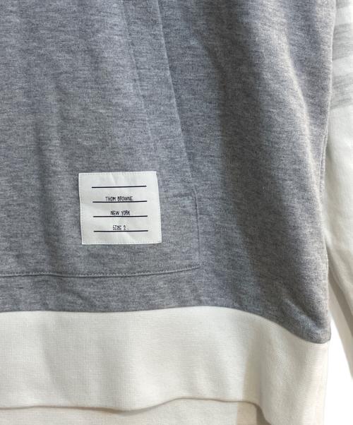 Thom Browne（トムブラウン）Thom Browne (トムブラウン) アンカー刺繍4BARプルオーバーパーカー グレー サイズ:2の古着・服飾アイテム