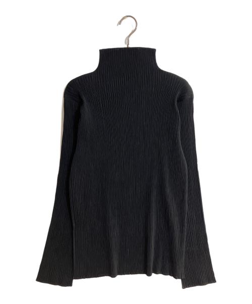 ISSEY MIYAKE（イッセイミヤケ）ISSEY MIYAKE (イッセイミヤケ) プリーツハイネックカットソー ブラック サイズ:Mの古着・服飾アイテム