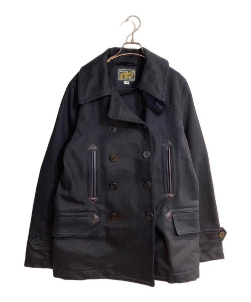 EIGHT G（エイトジー）EIGHT G (エイトジー) 19oz. MIDNIGHT DENIM DOUBLE LONG COAT/オンス ミッドナイト デニム ダブル ロング コート ネイビー サイズ:40の古着・服飾アイテム