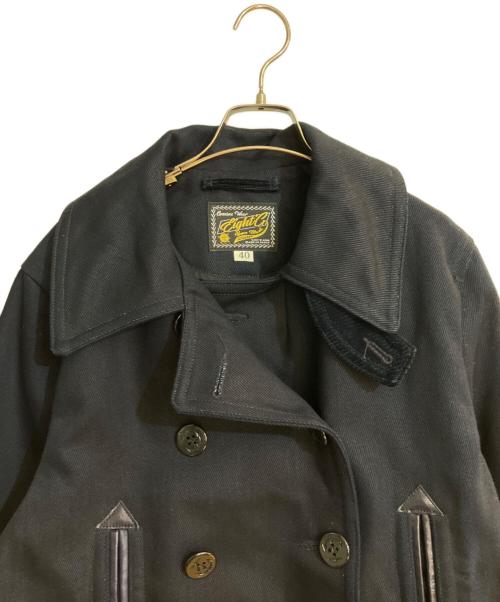 EIGHT G（エイトジー）EIGHT G (エイトジー) 19oz. MIDNIGHT DENIM DOUBLE LONG COAT/オンス ミッドナイト デニム ダブル ロング コート ネイビー サイズ:40の古着・服飾アイテム