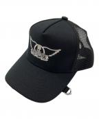 AEROSMITH×Mastermind JAPANエアロスミス×マスターマインド ジャパン）の古着「Wing And Skull Logo Cap/ウィング アンド スカル ロゴ キャップ」｜ブラック