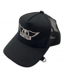 AEROSMITH×Mastermind JAPAN（エアロスミス×マスターマインド ジャパン）の古着「Wing And Skull Logo Cap/ウィング アンド スカル ロゴ キャップ」｜ブラック