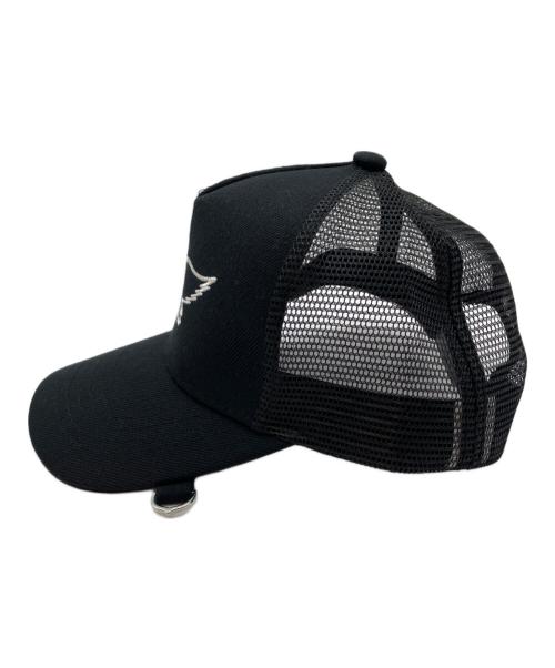 AEROSMITH（エアロスミス）AEROSMITH (エアロスミス) Mastermind JAPAN (マスターマインド ジャパン) Wing And Skull Logo Cap/ウィング アンド スカル ロゴ キャップ ブラックの古着・服飾アイテム