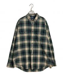 POLO RALPH LAUREN（ポロ・ラルフローレン）の古着「G.I. SHIRT タータンチェックシャツ」｜グリーン×ベージュ