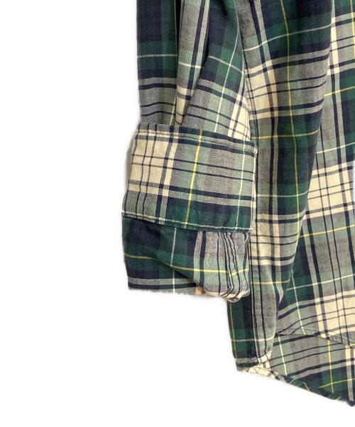 POLO RALPH LAUREN（ポロ・ラルフローレン）POLO RALPH LAUREN (ポロ・ラルフローレン) G.I. SHIRT タータンチェックシャツ グリーン×ベージュ サイズ:XLの古着・服飾アイテム