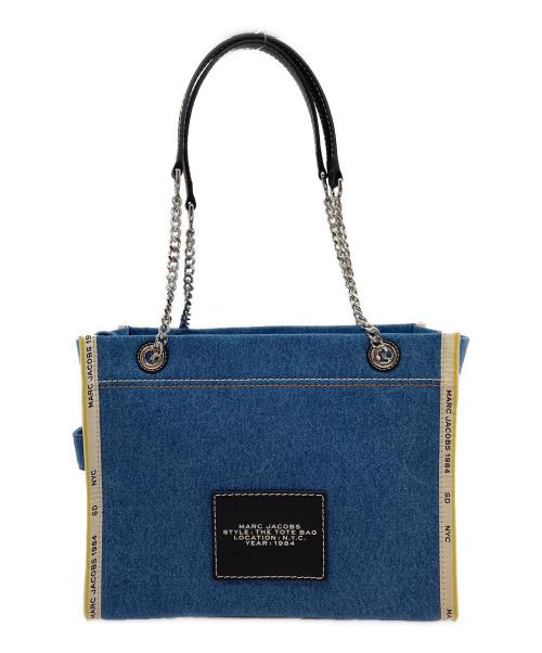 MARC JACOBS（マークジェイコブス）MARC JACOBS (マークジェイコブス) ザデニムチェーントートバッグミディアム ブルーの古着・服飾アイテム