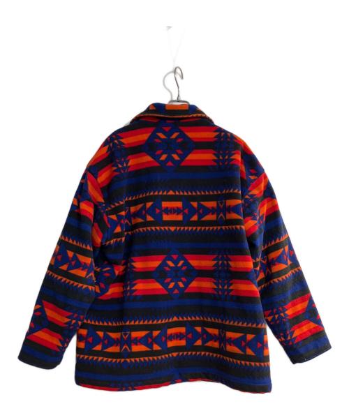 LEVI'S（リーバイス）LEVI'S (リーバイス) チマヨ柄ジップアップジャケット オレンジ×ネイビー サイズ:Ｌの古着・服飾アイテム