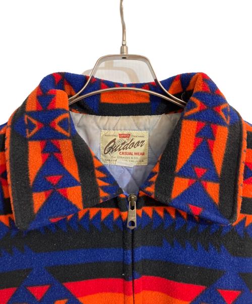 LEVI'S（リーバイス）LEVI'S (リーバイス) チマヨ柄ジップアップジャケット オレンジ×ネイビー サイズ:Ｌの古着・服飾アイテム